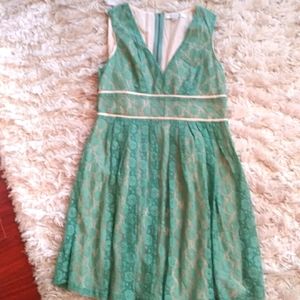 Teal lace dress